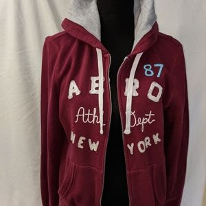 Aeropostale large hooded zip-up sweatshirt